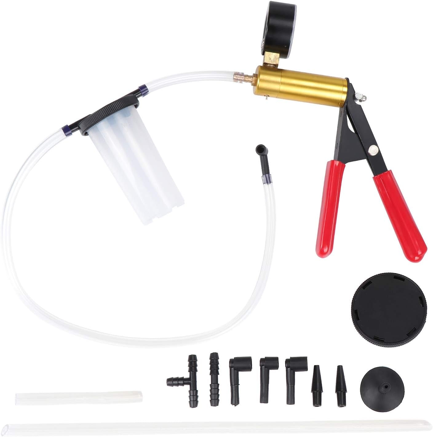 Vakuumpumpe Vakuumtester Bremsentlüftungssatz Mit Vakuummeter, Adapter Für Kraftfahrzeuge, LKW Und Motorräder