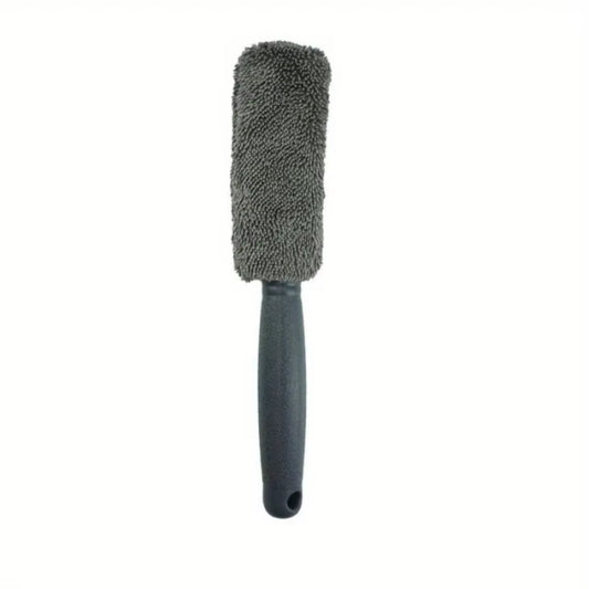Car Wheel Wash Brush Portable Microfiber Tire Rim with Plastic Handle Auto Trunk Motorcycle Detailing Cleaning Accessories Tool