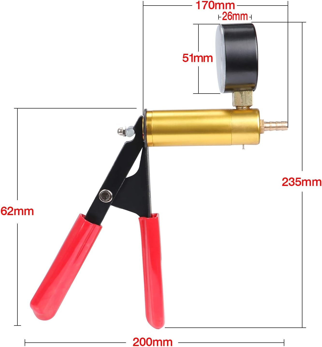 Vakuumpumpe Vakuumtester Bremsentlüftungssatz Mit Vakuummeter, Adapter Für Kraftfahrzeuge, LKW Und Motorräder