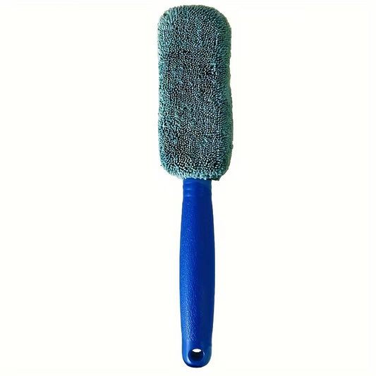 Car Wheel Wash Brush Portable Microfiber Tire Rim with Plastic Handle Auto Trunk Motorcycle Detailing Cleaning Accessories Tool
