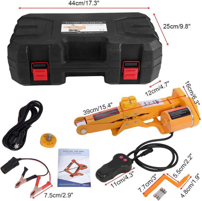 Elektrischer Wagenheber 2T, 12V Scherenwagenheber Und Reifenwechsel Scherenlift Mit Einer Kleinen Leuchte,Tragbare Arbeitssparende Bodenheber Für Schnell Wechselnde Reifen(Gehoben12-35 Cm)