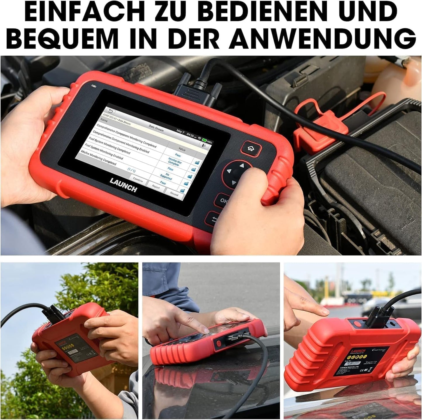 LAUNCH CRP129X OBD2 Diagnose Android,4 Systemdiagnosen Mit Öl-Reset,Epb / SAS / TPMS Und Gasannahme,Autovin Für Kleine Läden Und Heimwerker (Upgrade Von CRP129)