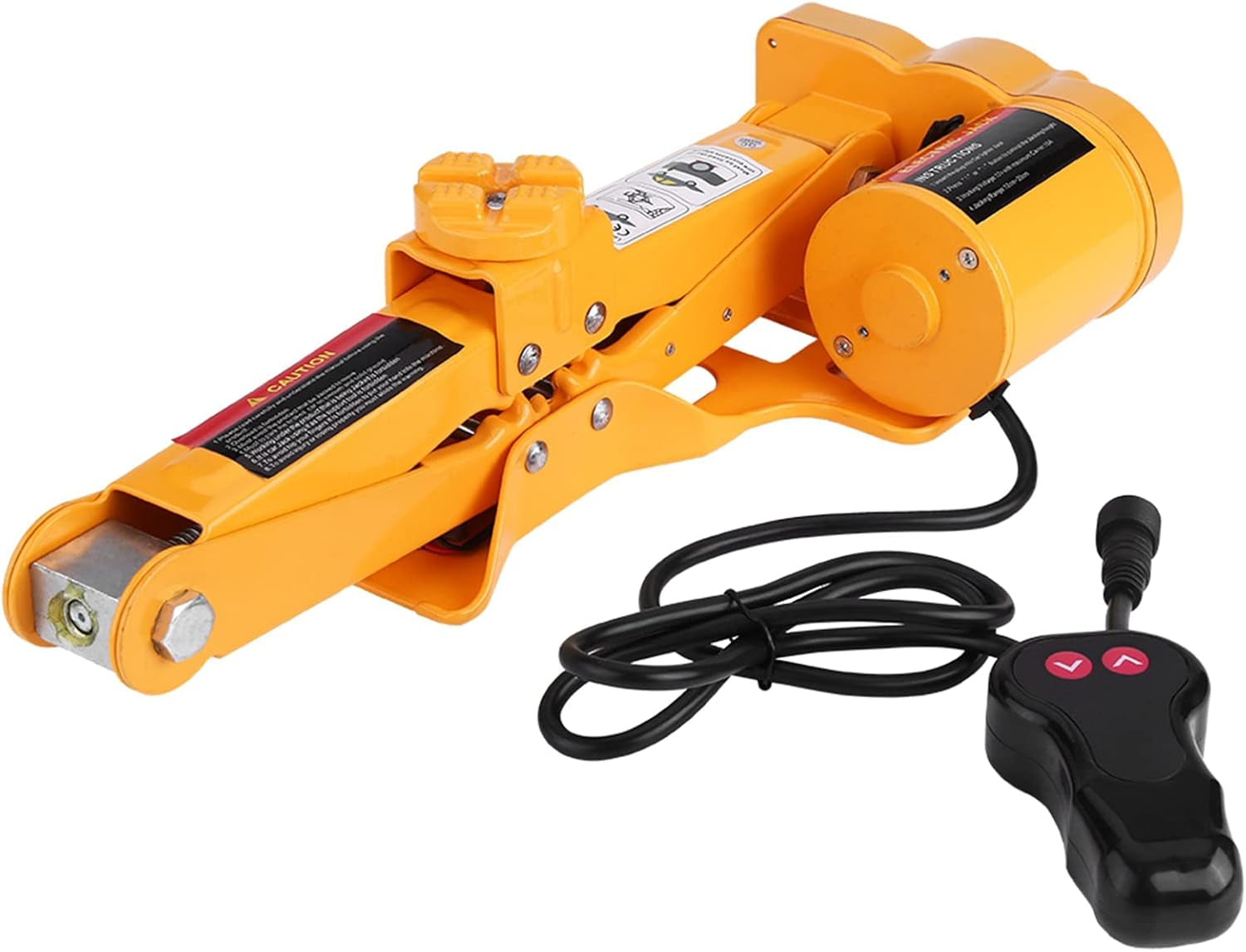 Elektrischer Wagenheber 2T, 12V Scherenwagenheber Und Reifenwechsel Scherenlift Mit Einer Kleinen Leuchte,Tragbare Arbeitssparende Bodenheber Für Schnell Wechselnde Reifen(Gehoben12-35 Cm)