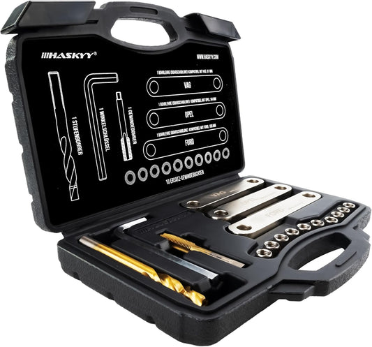 HASKYY Bremsgewinde Reparatur Satz Gewinde 16 TLG. Bremssattel Führungsbolzengewinde M9X1,25