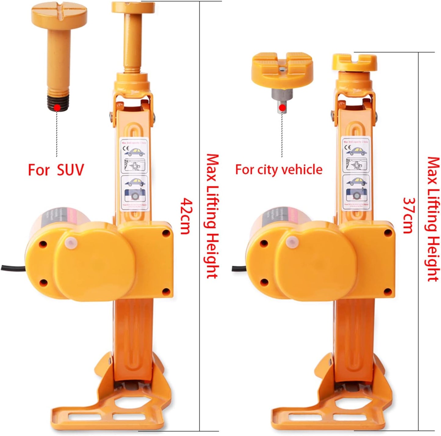 Elektrischer Wagenheber 2T, 12V Scherenwagenheber Und Reifenwechsel Scherenlift Mit Einer Kleinen Leuchte,Tragbare Arbeitssparende Bodenheber Für Schnell Wechselnde Reifen(Gehoben12-35 Cm)